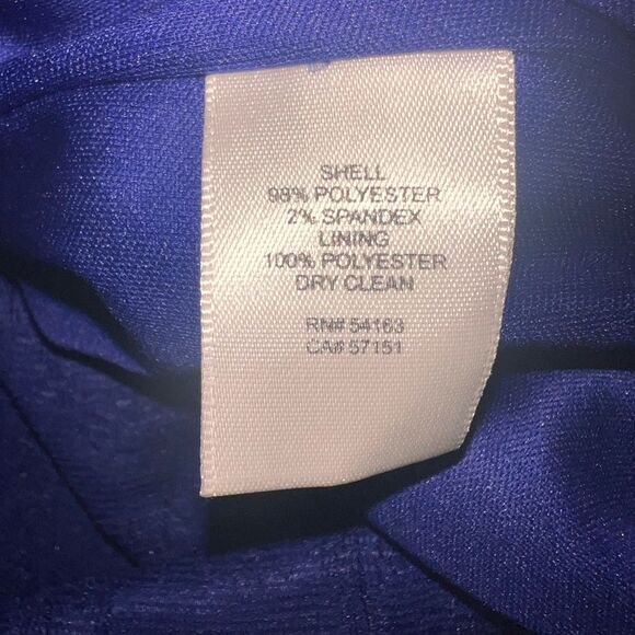 Eliza J Royal Blue Textured Jacquard Fit & Flare Cocktail Dress Sz 6 NWT Wedding - Picture 6 of 7